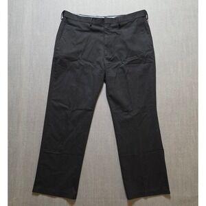 J.M. Haggar Dress Pants Mens 40x30 Black Classic Fit Flat Front Chino Trousers